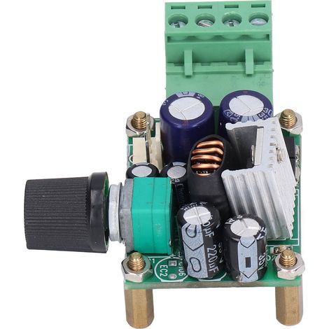 FCDT00P000 Einstellbares DC-DC 5A Universal-Lüfterdrehzahlreglermodul, PWM-Regler mit variabler Spannung, 12V-24V-Wandler, geräuscharme Kühlung, kompaktes Gehäuse. (1/5)