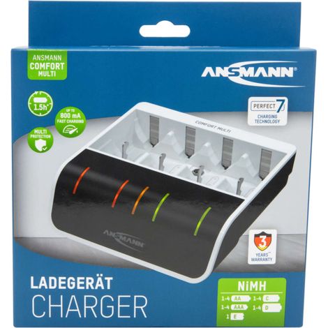 Chargeur de piles ANSMANN Comfort Multi - Compatible AA - AAA - C - D NiMh