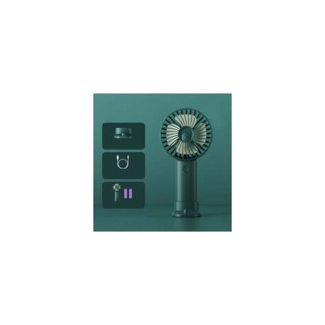 Handventilator, 5000 mAh Mini-Tragbarer Ventilator, USB-wiederaufladbar, Persönlicher Taschenventilator [Max. 24 Stunden Betriebszeit] mit 3 Geschwindigkeitsstufen für Outdoor und Reisen - Grün - Crez (1/4)