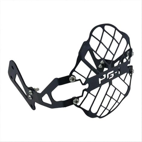 PG-1 Motorrad-Frontgrillschutz, Scheinwerferschutz aus Metall, stoßfeste Abdeckung, universelles Motocross-Zubehör, 1 Stück, Mattschwarz, kompatibel mit verschiedenen Modellen (1/5)