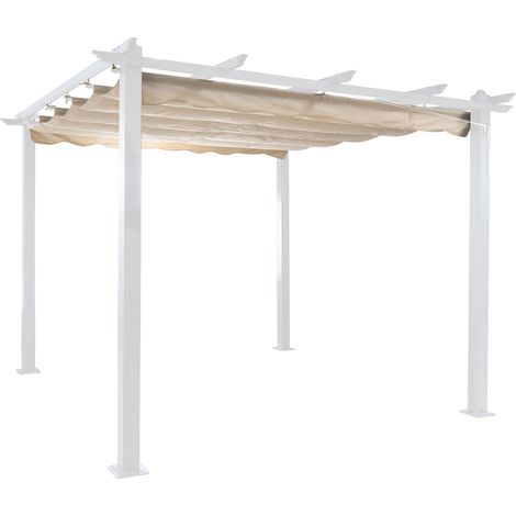 Ersatz Schiebedach beige Ersatzdach für Pergola Freiburg 14262