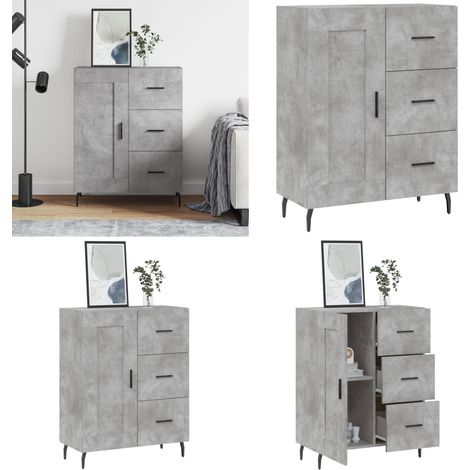 Sideboard Betongrau 69,5x34x90 cm Holzwerkstoff - Sideboard - Sideboards - Home & Living (1/5)