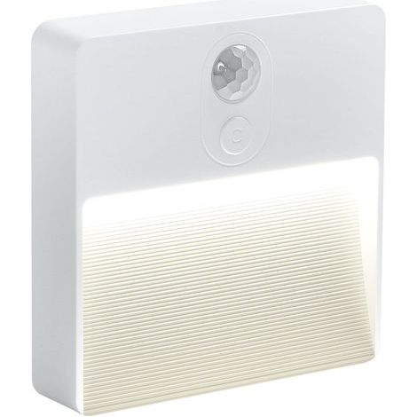 Veilleuse à Détecteur de Mouvement, Veilleuse LED Pile, AUTO/ON/OFF, Veilleuse Enfant, Chaud/Blanc/Mixte, Veilleuse LED pour Couloir, Escalier, Cuisine, Penderie, Salon [Classe énergétique F] (1/4)