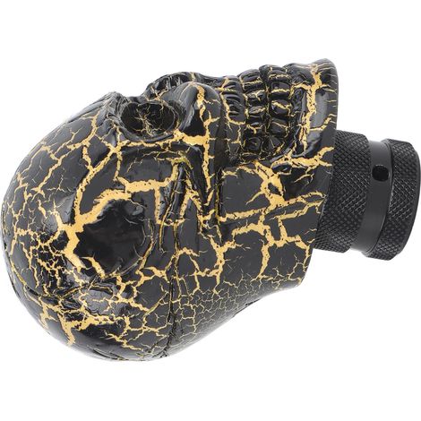 Pommeau de levier de vitesse en résine en forme de crâne, compatible avec la plupart des véhicules à boîte manuelle, noir. (1/5)