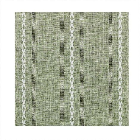 Nappe bohème vert sauge à fines coutures, 33 x 228 cm (1/5)