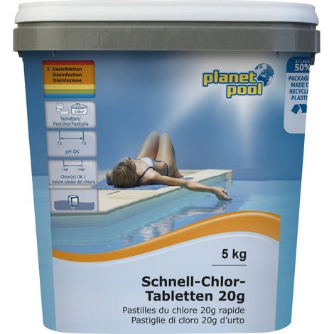 Planet Pool - Schnell-Chlor-Tabletten 20 g, 5 kg (1/2)