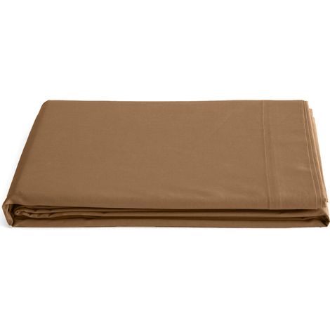 Drap plat uni percale de coton MANOIR 180x290 cm (1/5)