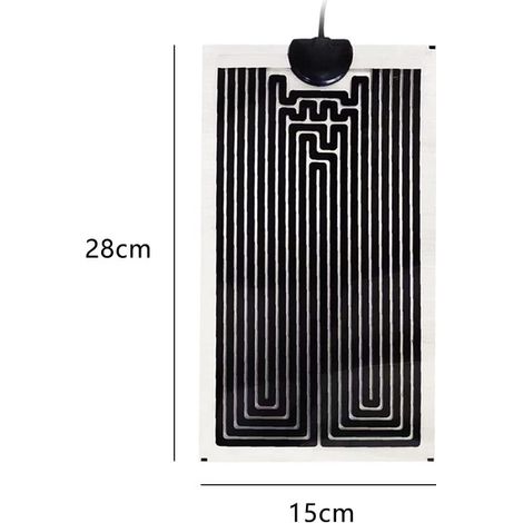 Tapis Chauffant pour Reptiles avec Thermostat Réglable Film Chauffant Électrique pour Terrarium Aquarium Tortue Lézard Serpent 14W 15x28cm