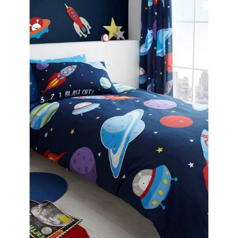 Parure de lit simple Et Taie D'oreiller Espace Extra-atmosphérique - 137 cm x 200 cm