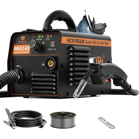 Saldatura ad arco, funzionamento senza gas, design portatile, MIG145, spina UE 220V-240V (1/5)