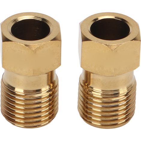Satz mit 2 Ölnadeln aus Titanlegierung für hydraulische Scheibenbremsen, olivgrüner Kopf, goldfarben (1/5)
