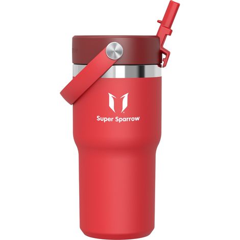 Gourde Isotherme avec Paille 620ml Tumbler Mug Isotherme Inox (1/5)