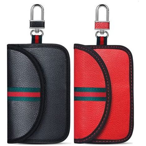 Lot de 2 Pochette Etui Anti RFID cle Voiture, Signal Blocage Pochette, Pochettes Blocage Signal RFID pour Clé Voiture(1) (1/5)