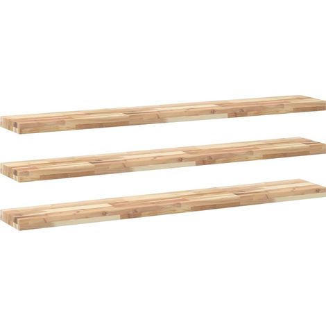 Maison Exclusive - Schweberegale 3 Stk. 140x20x4 cm Massivholz Ak