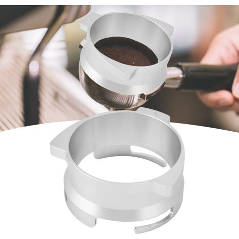 54-mm-Dosiertrichter für Breville 8 Siebträger – drehbar und robust, aus silberfarbenem Aluminium (1/5)