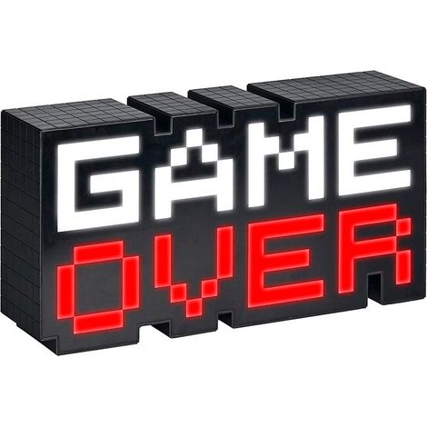 L mpara Game Over de 8 bits con dise o retro y luz LED