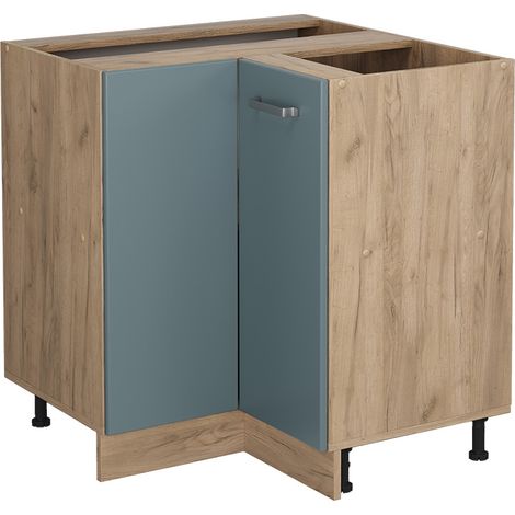 Mobile ad angolo cucina R-Line, Grigio-blu, 75.6 cm senza piano di lavoro, Vicco