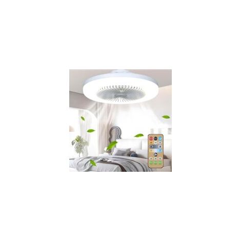 Ventilateur de plafond silencieux 10in – Lumière LED 3 couleurs – Télécommande incluse – 3 vitesses – Moteur puissant et silencieux – Classe énergétique A