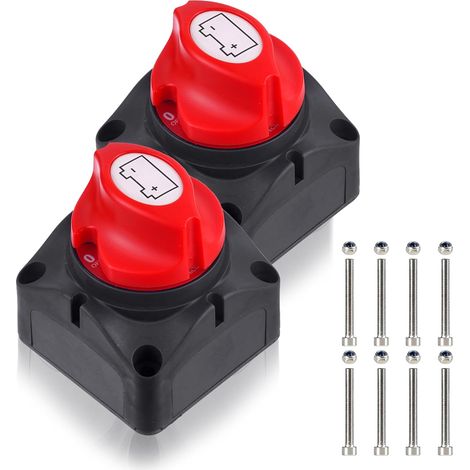 2 pièces interrupteurs de déconnexion de batterie 12V 24V 48V  275A interrupteur principal interrupteur de batterie 1-2-Both-OFF interrupteur d'alimentation déconnexion de batterie (1/5)