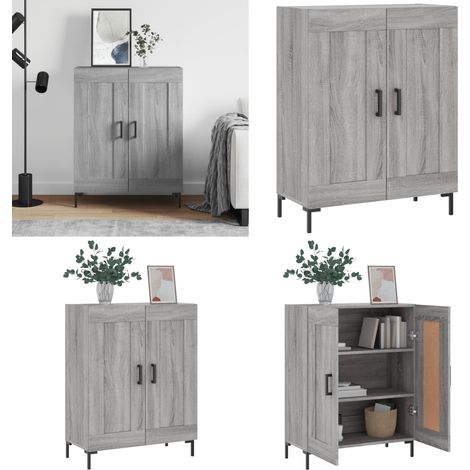 Sideboard Grau Sonoma 69,5x34x90 cm Holzwerkstoff - Sideboard - Wohnzimmermöbel - Holzmöbel - Grau - Schreibtisch - Home & Living (1/5)