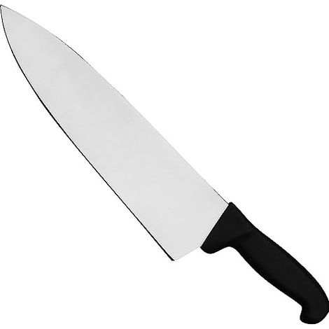 Coltello Trinciante professionale cucina con manico atossico antiscivolo gommato lama liscia acciaio inox 24 cm per carne pesce (1/3)