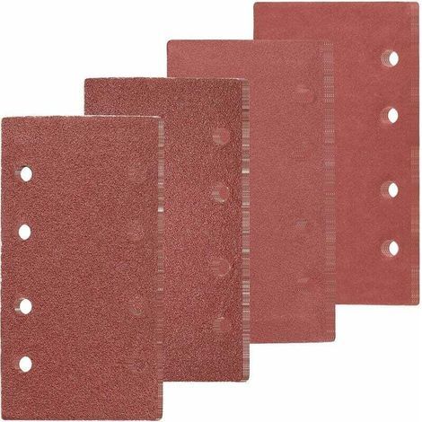 Lot de 60 Feuilles Abrasives de Verre, Papier de Ponçage avec 5 Trous 6 x 40/60/80/100/120/180/240/320/400/800 Idéal pour Poncer/Polir/Dérouiller (1/5)