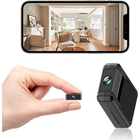 Mini caméra de sécurité sans fil - caméra WiFi compacte de seulement 0,9 pouce - micro caméra de surveillance HD 1080p - détection de mouvement - grand angle - 0,9 pouce (1/5)
