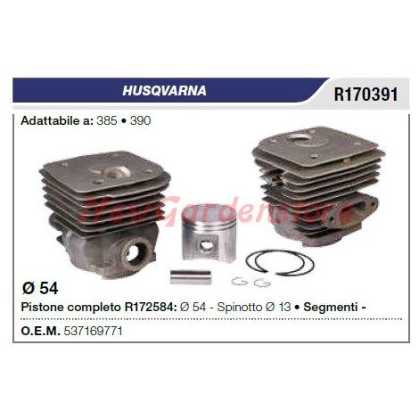 Segmentos cilindro pistón motosierra HUSQVARNA 385 390 R170391