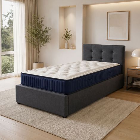 Matelas 30 cm ressorts ensachés et mémoire de forme 90x190cm -VICTOIRE