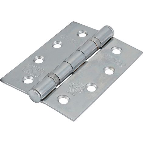 TIMCO Ball Bearing Hinges Grade 11 Steel Polished Chrome - 102 x 76 x 2.7