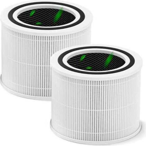 Ersatzfilter für Levoit Core 300/300S Luftreiniger, 2-teiliger Core Mini Filter 3-in-1 Ersatzfilter: H13 HEPA-Filter, hocheffizienter Aktivkohlefilter und Nylon-Vorfilter
