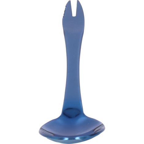 Fourchette Cuillère 3 en 1 Portable Multifonction avec Dents pour Maison et Voyage Bleu (1/4)