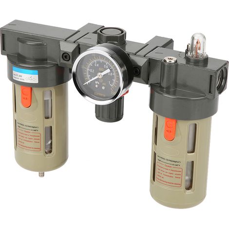 Régulateur de pression avec filtre et manomètre pour unité de traitement des gaz d'air G1/2 (1/5)