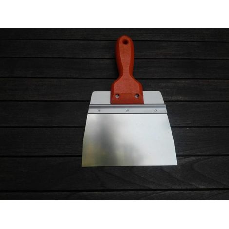 150 mm espatula rascador nervada mango madera aluminio inox 150-90 basic ebertools