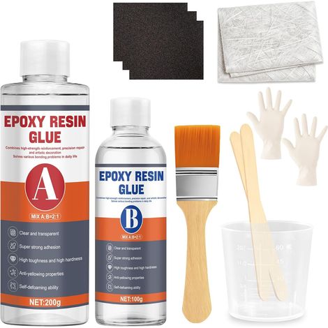 Fibre de Verre Resine Epoxy Kit, Fibre de Verre Carrosserie (1/5)