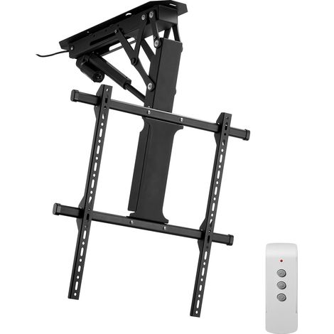 Support TV Plafond Motorisé pour Écrans 32-65 pouces/81,3-165 cm, Fixation TV Réglable Électriquement, Accroche Téléviseur avec Capacité de Charge de 40 kg, Max. VESA 600x600 mm, Maison Bureau (1/5)