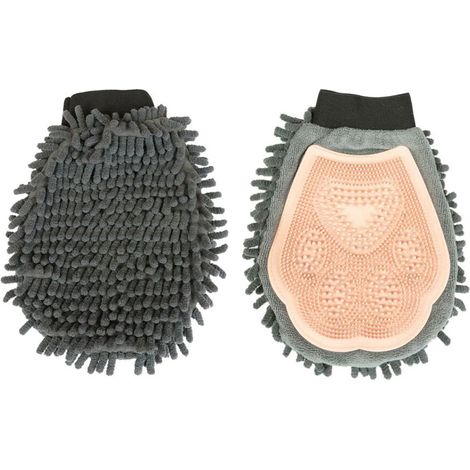 Grigio Rosa - Guanto per la pulizia del cavallo modello Horses Grooming Tool