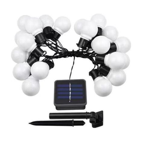 Blanc- Guirlande Electrique Exterieur Bulbes Blancs - Exterieur Decoration Romantique, Chic, Déco pour Jardin et Patio(3.5M 10 (1/4)