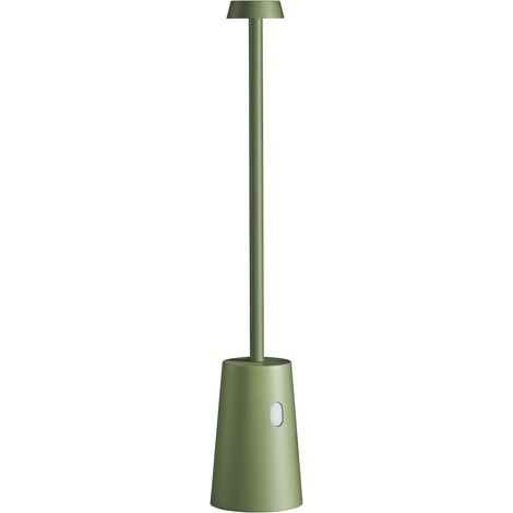 Lampada da tavolo led ricaricabile IP54 mod. Tag colore verde salvia