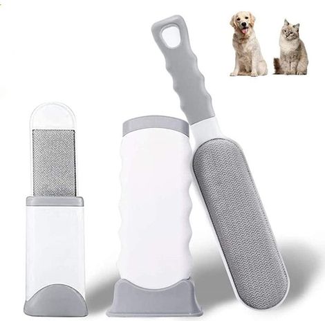 2 brosses autonettoyantes pour vêtements d'animaux avec base autonettoyante pour éliminer la poussière et les peluches. (1/5)