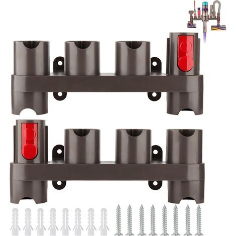 Support d'accessoires pour Accessoires d'aspirateur Dyson Gen5 V15 V12 V7 V8 V10 V11 SV10 SV11, Support Accessoire Dyson (10 Prises de Rangement, Paquet de 2) (1/5)