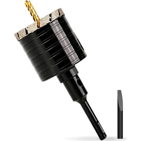 Couronne de forage diamantée 68 mm avec adaptateur SDS Plus - Couronne de forage sec/humide pour béton, maçonnerie, brique, pierre et granit (68 mm) (1/5)