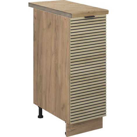 Armadio cucina dispensa alto Fame-Line, Pannello in quercia, 30 cm , PL Rovere, Vicco
