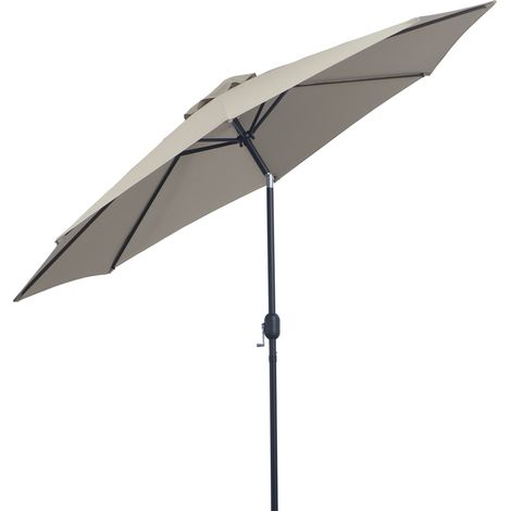 Parasol octogonal inclinable 3m MURIEL gris clair (1/5)