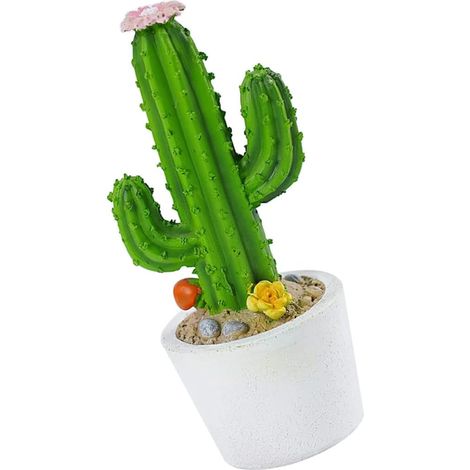 Figurine Réaliste en Résine Décoration Artificielle pour Intérieur Meuble TV Plante Décorative Imitation Cactus en Pot pour Bureau ou Jardin (1/5)