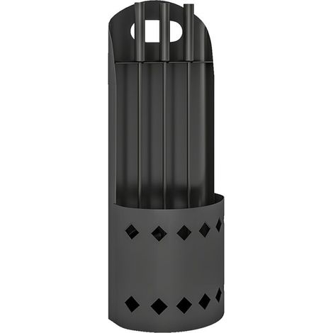 Servo di canna fumaria servizio di pulizia di camini e ciminiere 4 parti, tra cui pulizia di camini e ciminiere strumenti come una scopa, una paletta, giocare a carte, e un supporto in metallo nero (1/5)