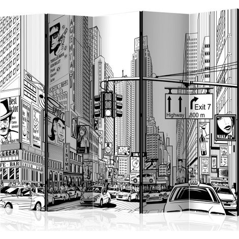 Paravent 5 Volets "Street in New York City" 172x225cm (1/2)