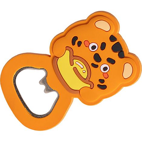 Magnetischer Flaschenöffner in Tierform mit Cartoon-Motiv, robust, aus PVC und Metall, multifunktional, für Zuhause, Partys und Büro, Tigerdesign. Ideal für Zuhause, Partys und Büro. (1/5)
