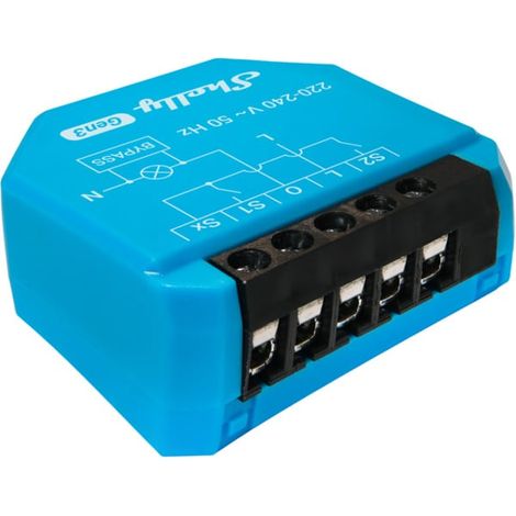 Shelly 1L Gen3 - Interruttore intelligente 1 canale senza neutro Wi-Fi/BT/Matter ·