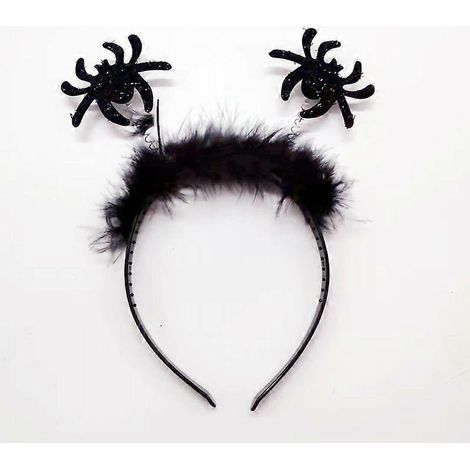 Lot de 3 serre-têtes d'Halloween : chauve-souris, fantôme, araignée, WZ-1677R. Décoration idéale pour les fêtes et festivals. (1/4)